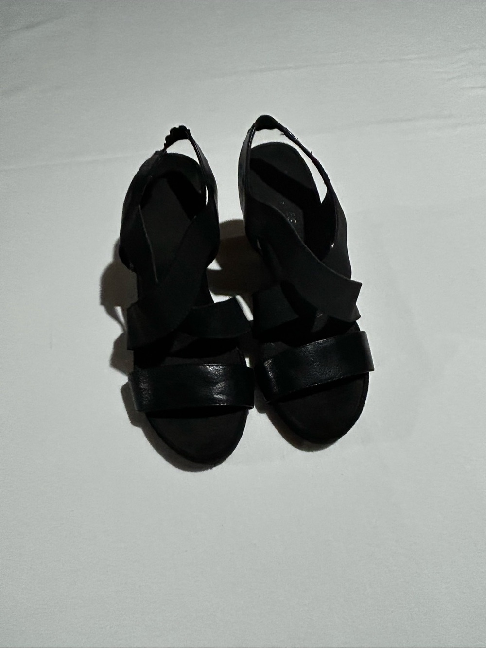 Women's Black Strappy Slingback Sandals